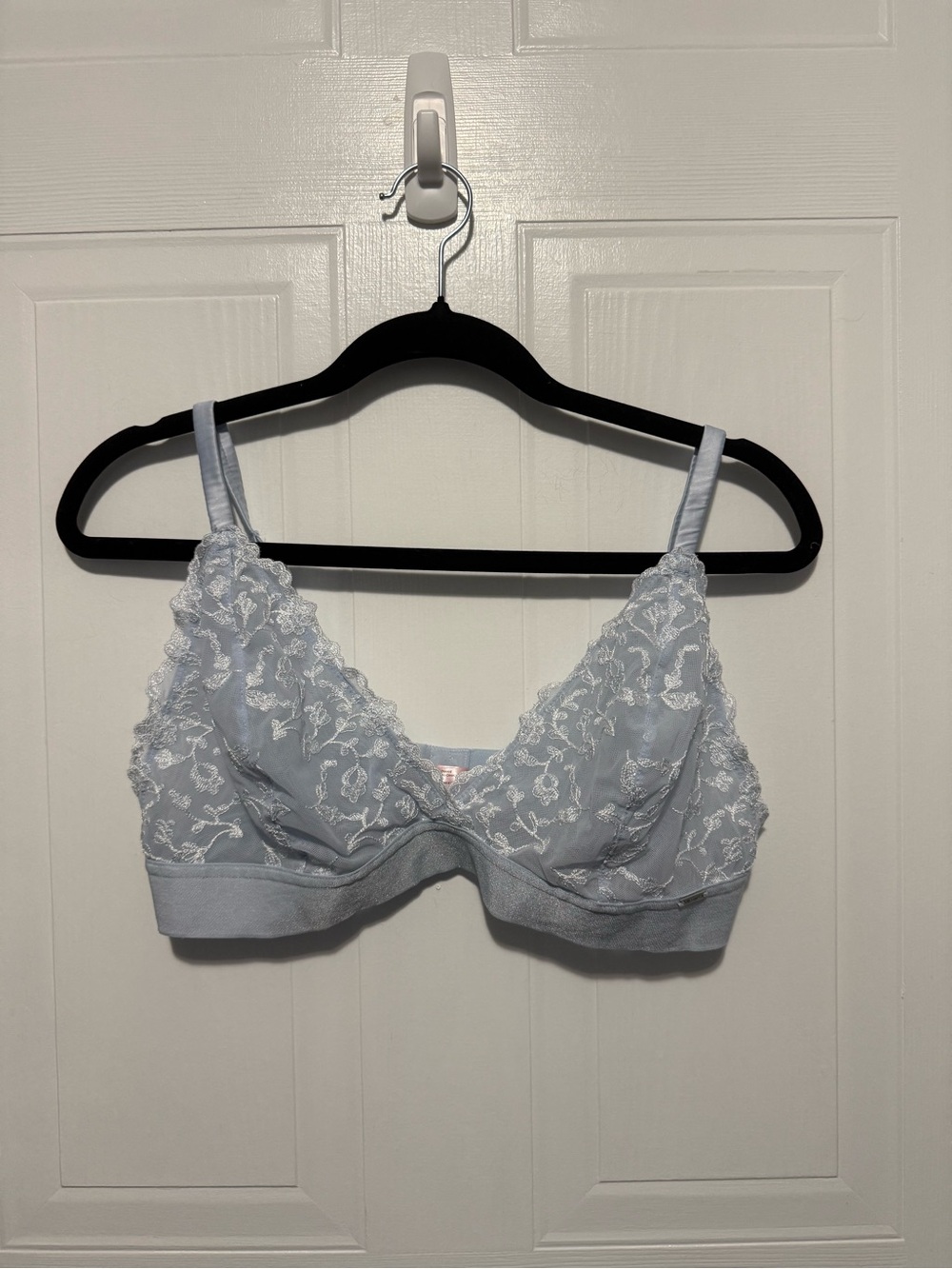 La vie en rose Lace Wireless Bralette - Light Blue